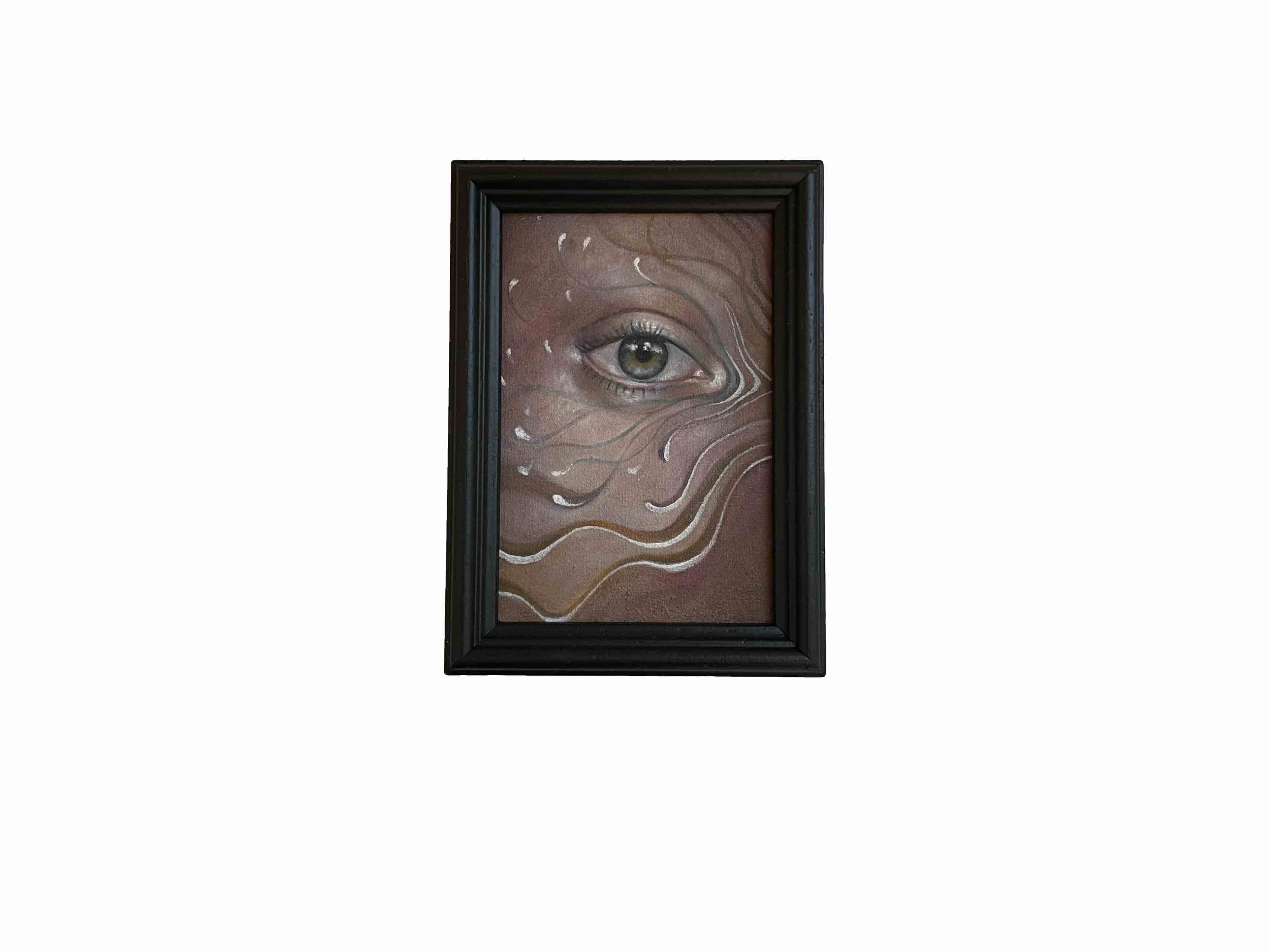 O.T., oil on drawing board, framed, 8 x 12cm, 2023