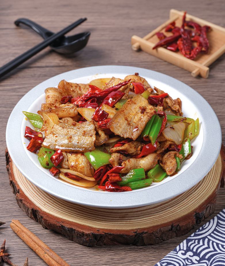 湖南辣椒炒肉 Stir-Fried Pork with Chillies