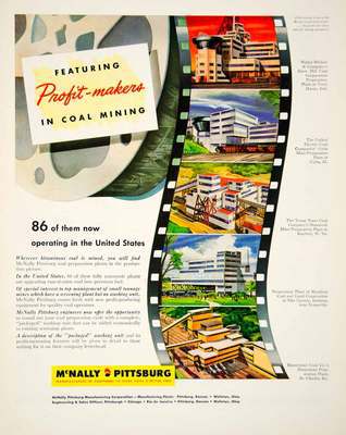 Historical coal mining industry ad by John C Howard, capturing the essence of the industry&apos;s past.