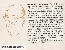 Everett McNear  - Nine Illustrators Bio with illustration of the artist