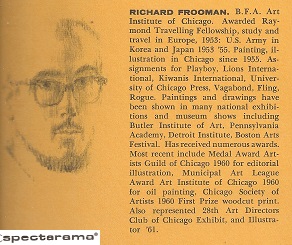 Richard Frooman  - Nine Illustrators Bio with illustration of the artist