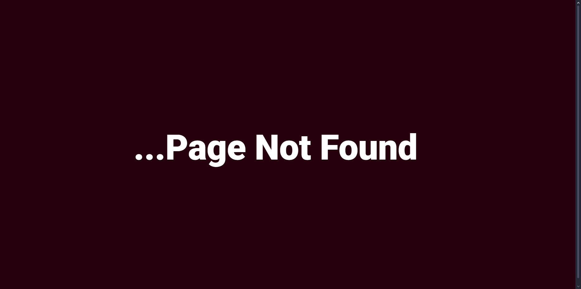 404 Not Found Page