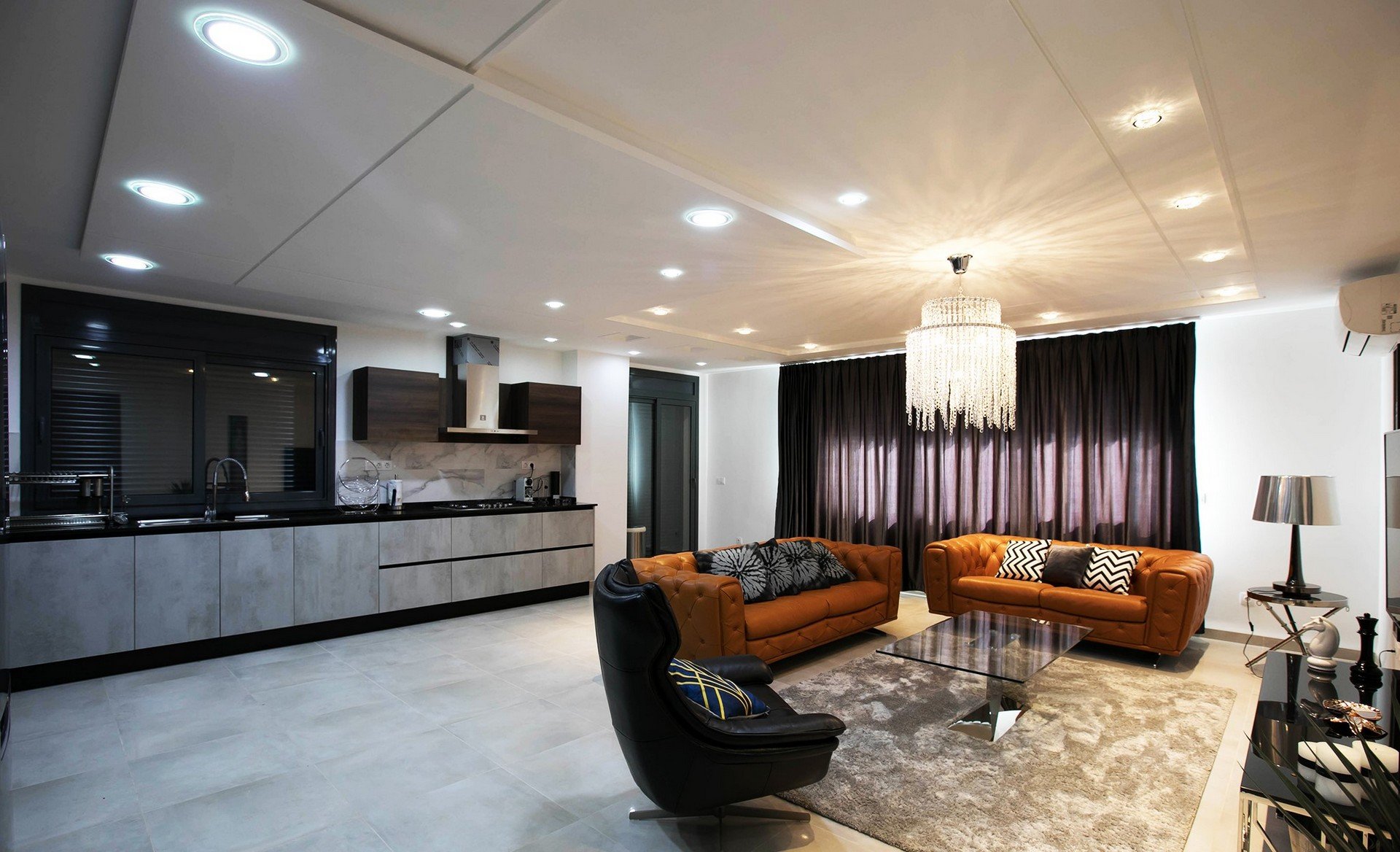 living room residence el djenane, AMK hebbache real estate Real Estate Developer Algiers real estate promotion in algiers