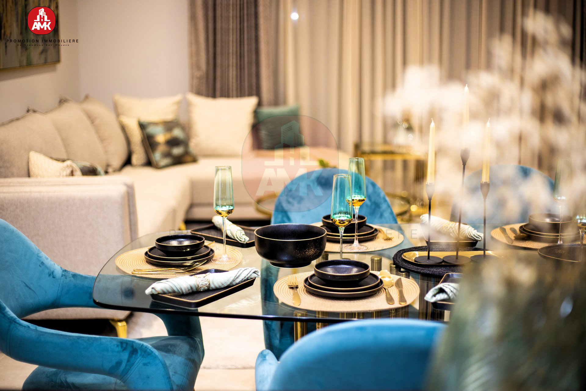 living room, AMK hebbache real estate Real Estate Developer Algiers real estate promotion in Algiers