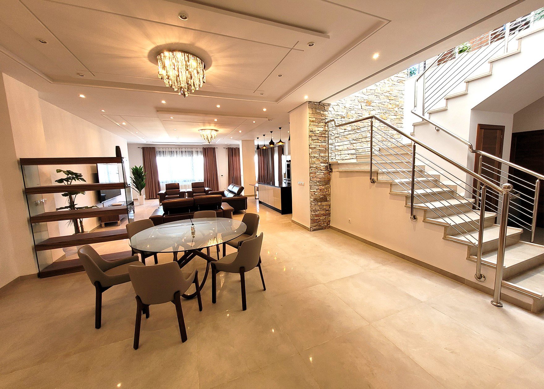 living room, RESIDENCE THE DEXU PALMS, AMK hebbache real estate Developer Real Estate Promotion in Algiers