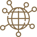 Royal OTC icon depicting a global over-the-counter network for instant settlement of large trades and institutional activity within the R-Bridge system.