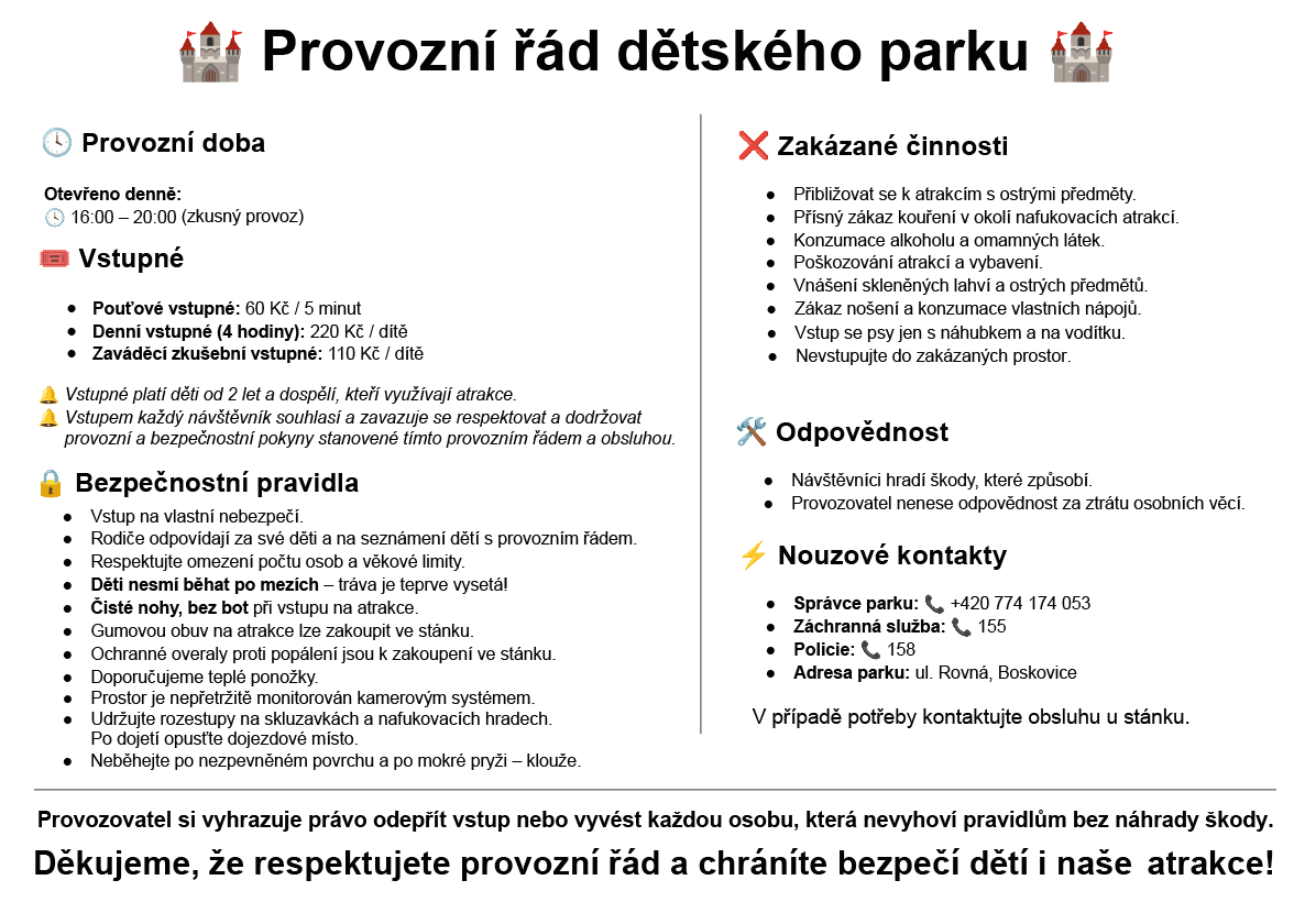 PROVOZNÍ ŘÁD