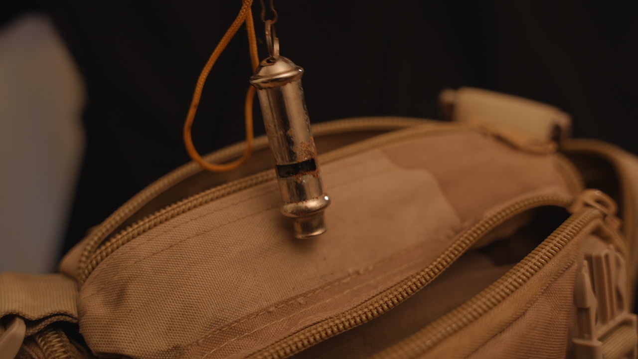 The scout whistle of the martyr Ali Kobaisy