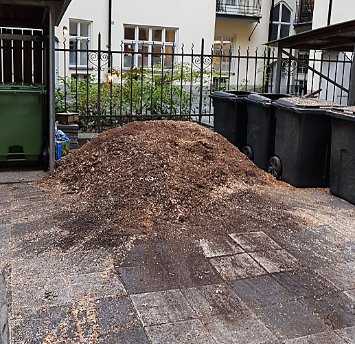 Flishög efter Stubbfräsning