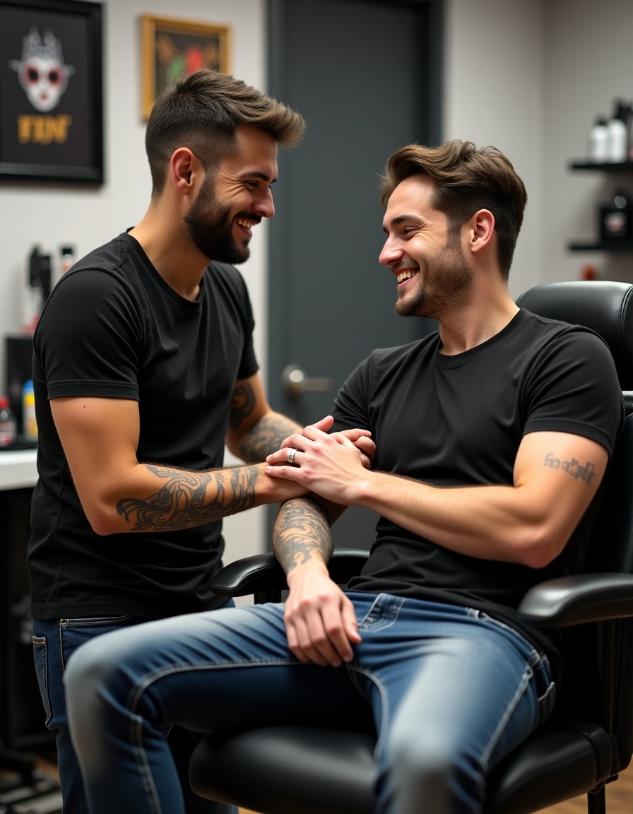 Las Vegas Gay Wedding at Tattoo Shop