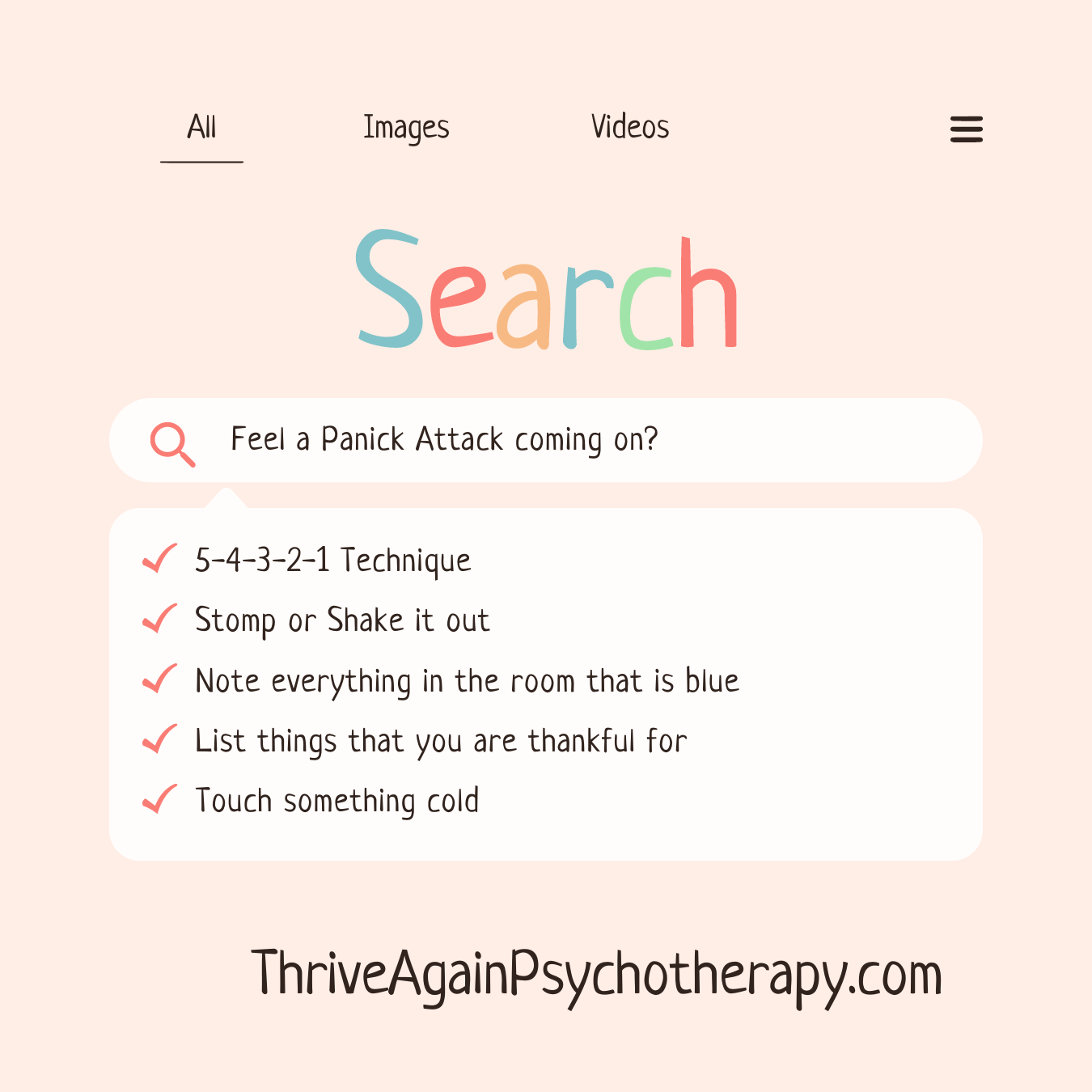 Tips if you feel a panick attack coming on