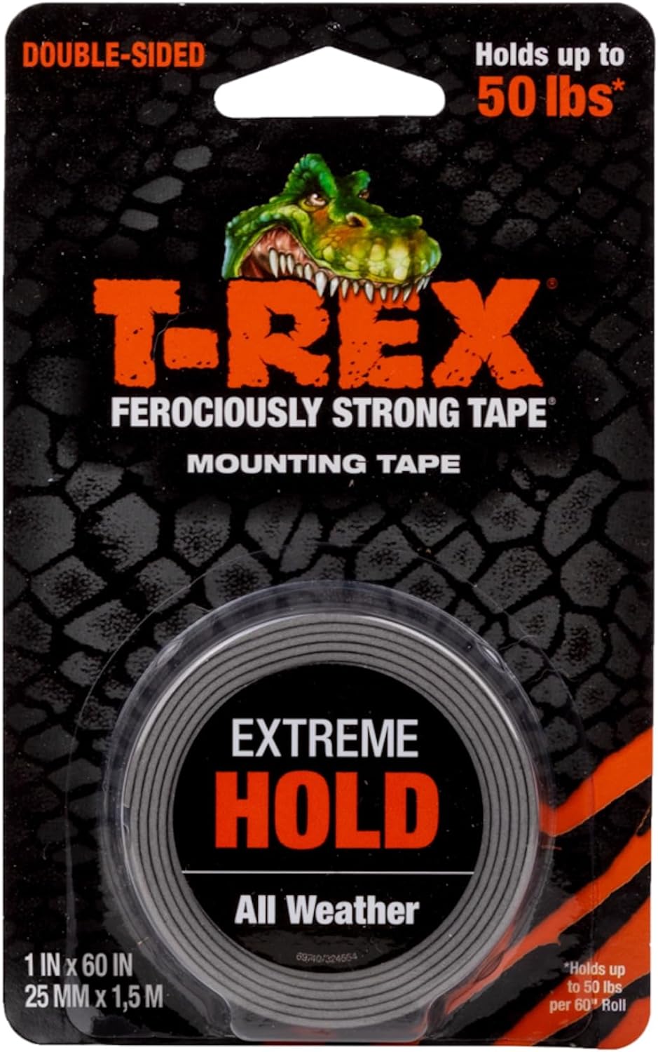 T-Rex Extreme Hold 25mm x 1.5m Double Sided Mounting Tape