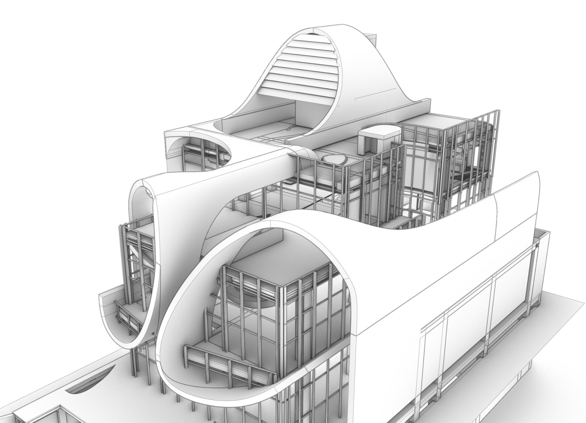 Curved Brick Facade
