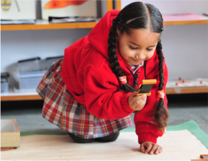 Montessori student