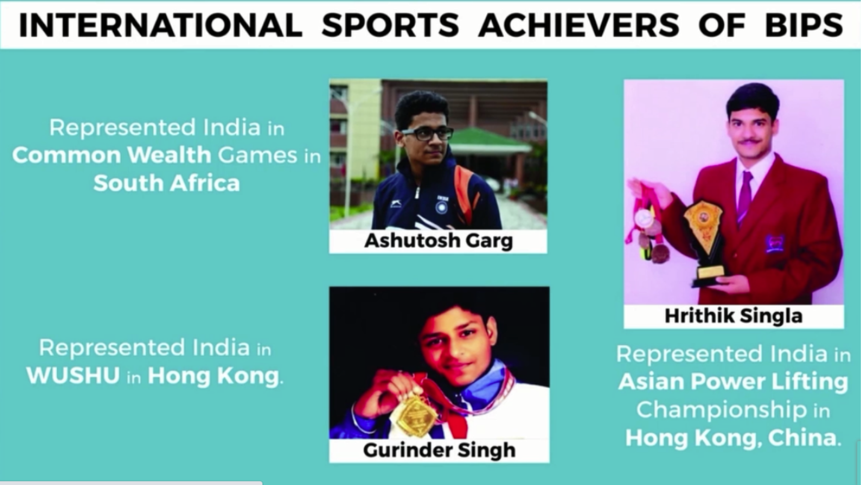 International Sports Achievers of BIPS