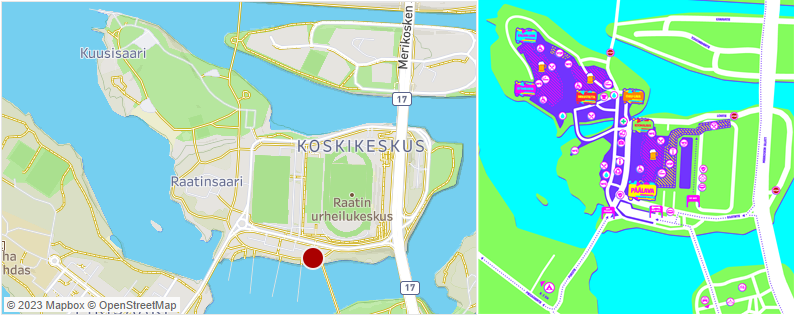 Raati&apos;s counter location and map of Qstock (Festival at end of July)