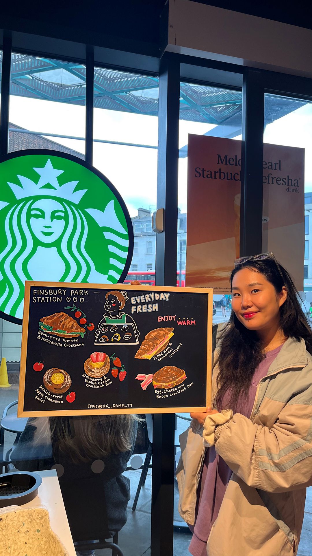 Starbucks blackboard work