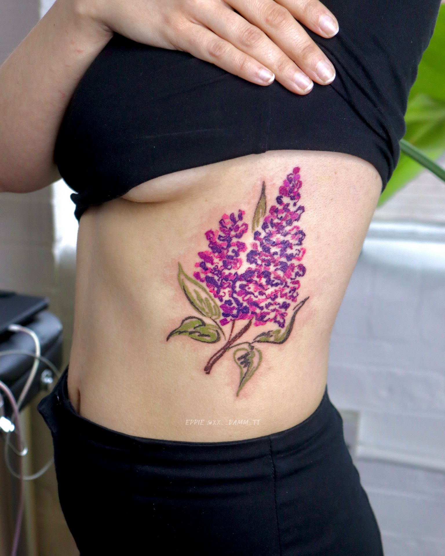 Oilpastel style flowers