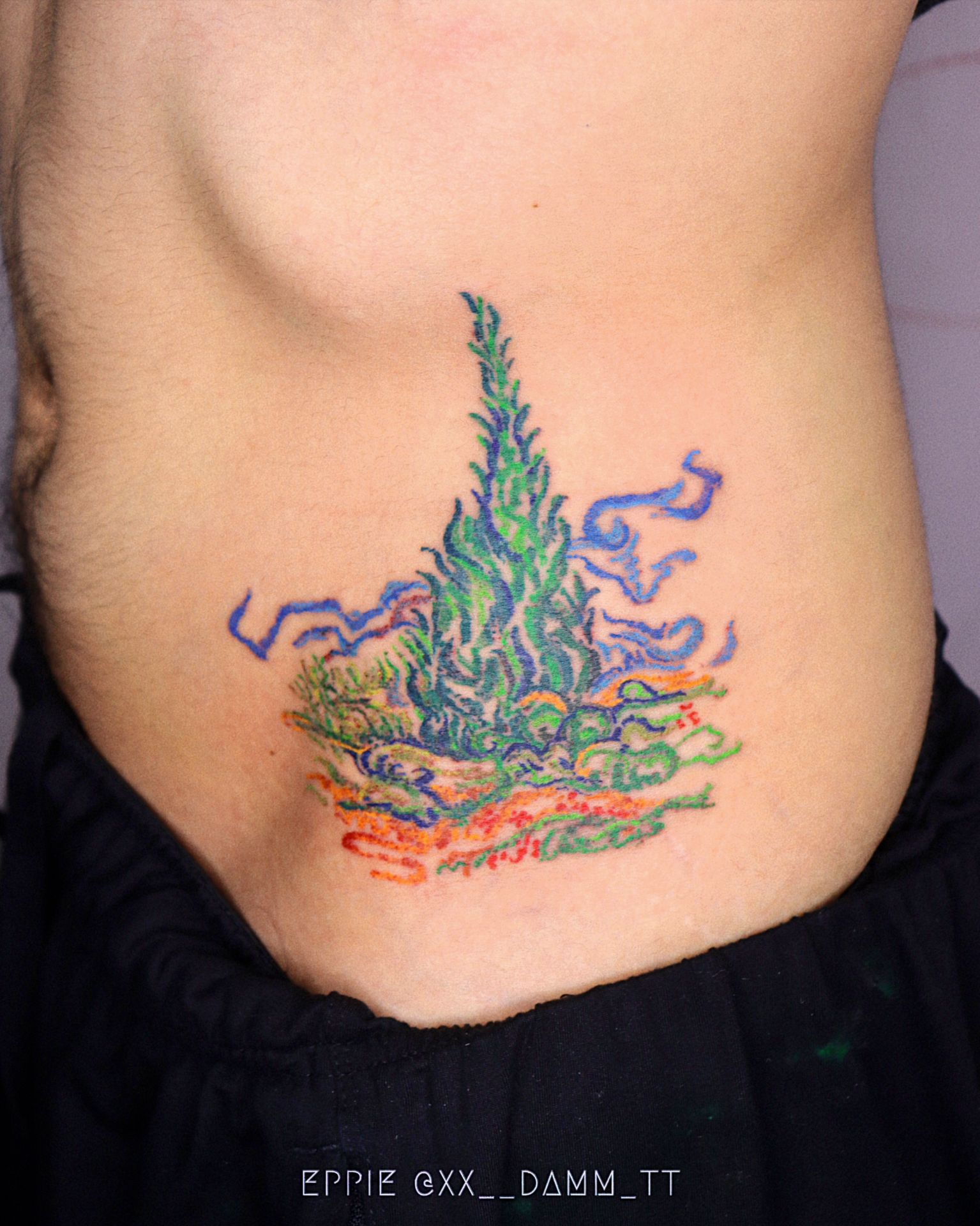 Cypresses inspired by Van Gogh