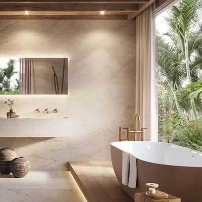 Mur chauffant dans une salle de bain