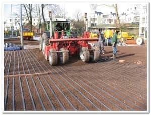 Mise hors gel d&apos;un terrain de sport