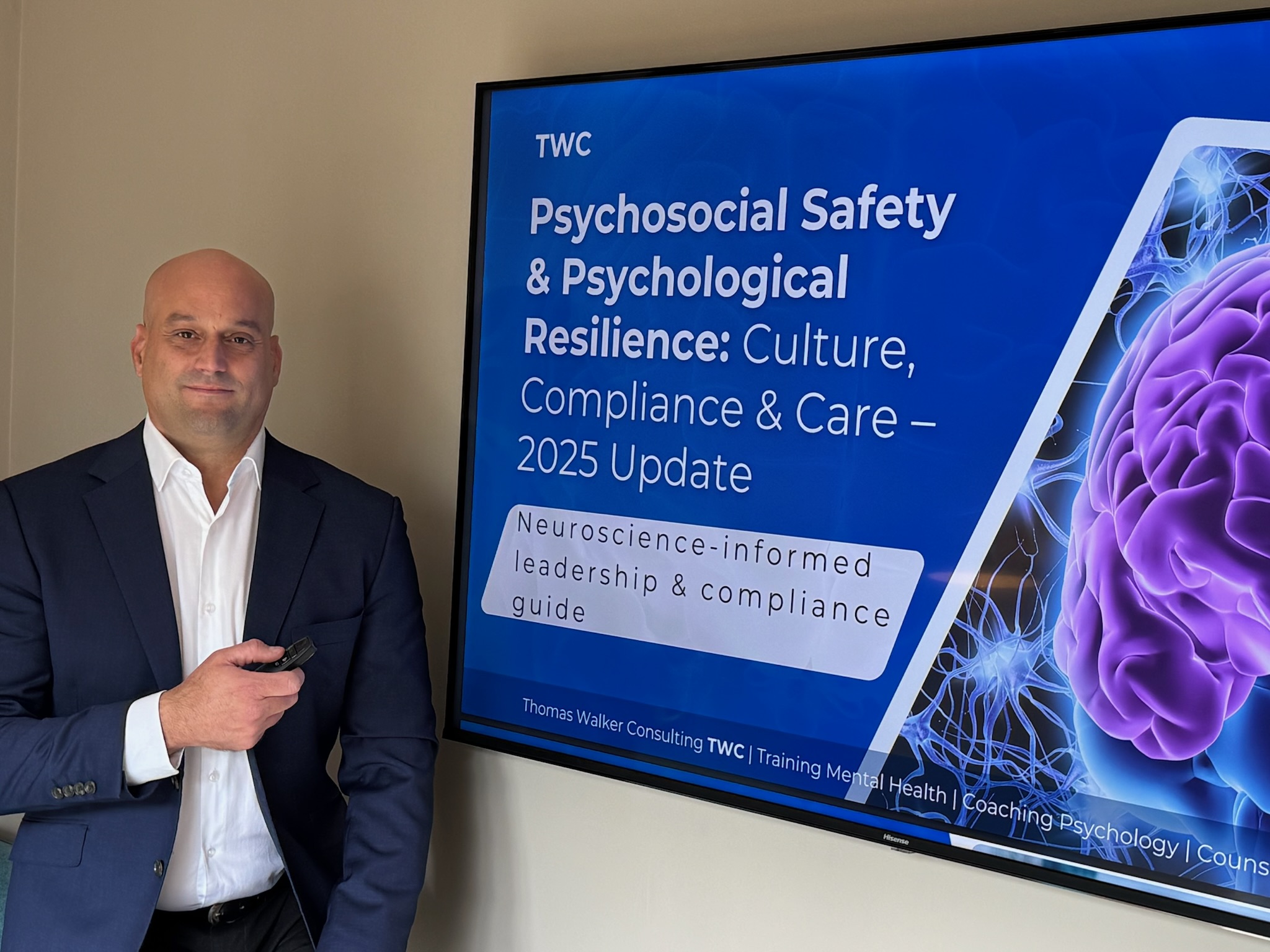 Photo of Thomas training Psychosocial