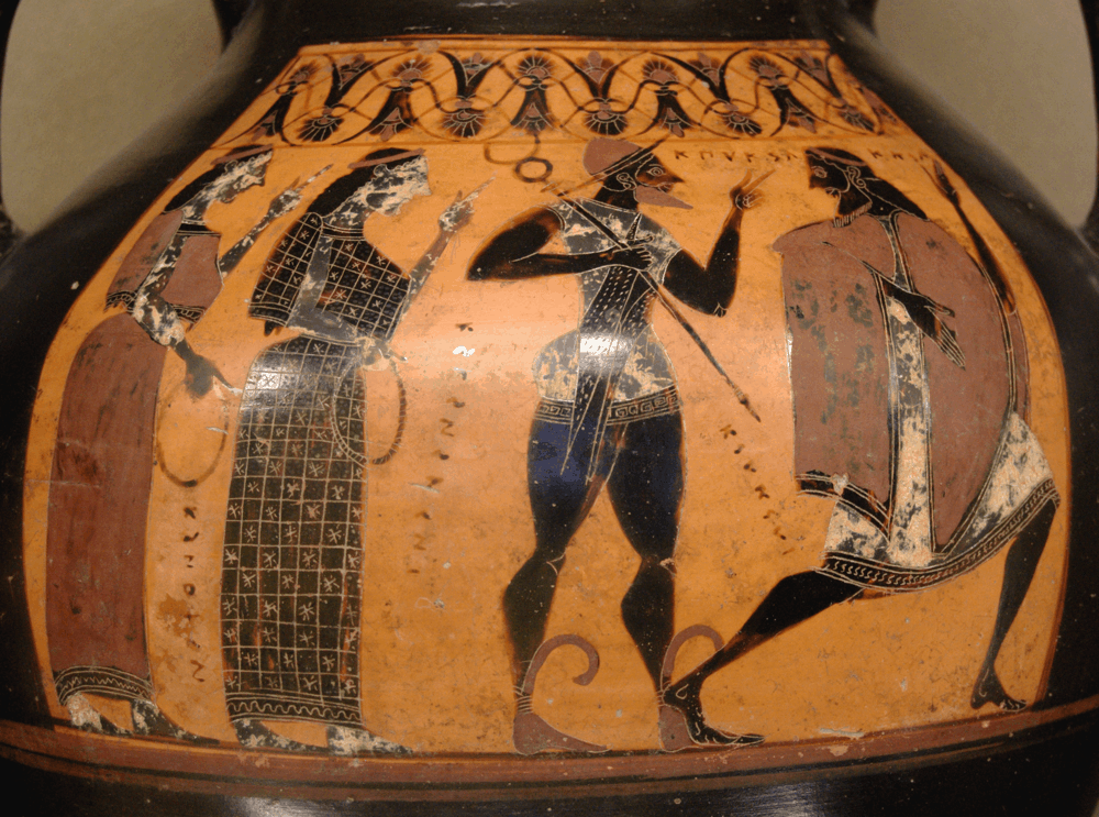 Attic black-figure amphora (550-500 BCE)