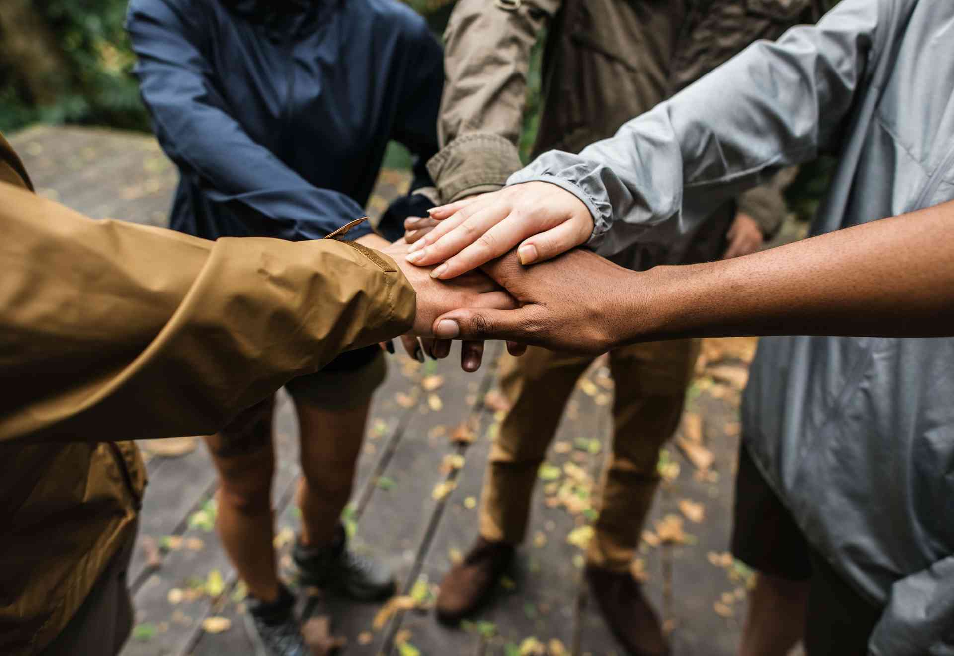 Team building - team holding hands