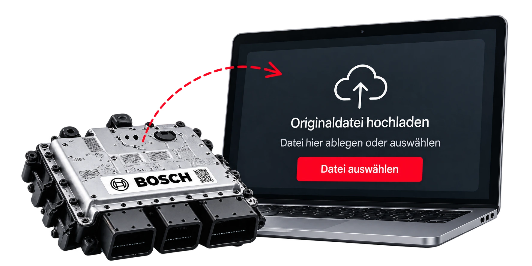 Originaldatei des Fahrzeugs hochladen