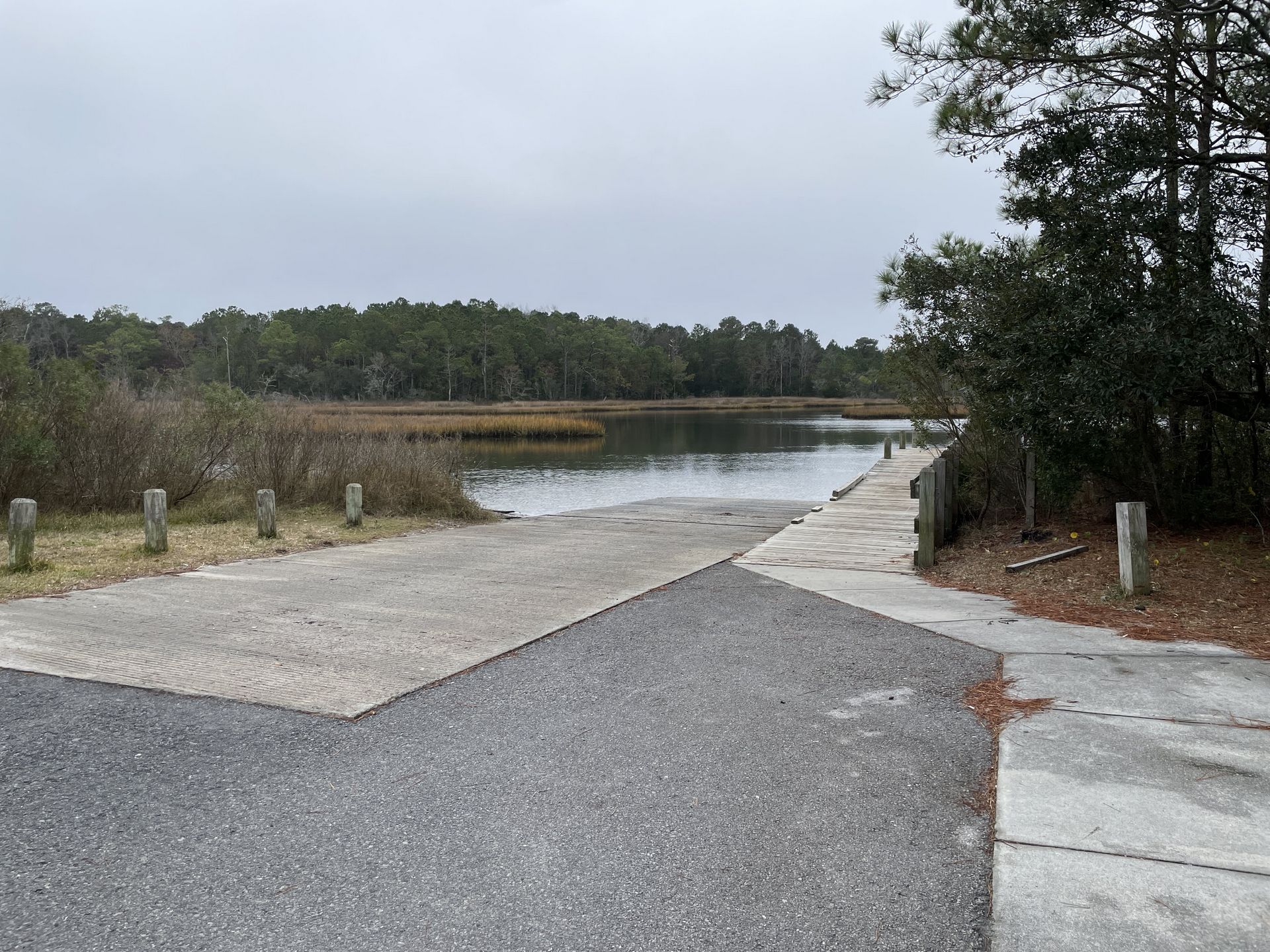 Picture of two boat docks iinto the water