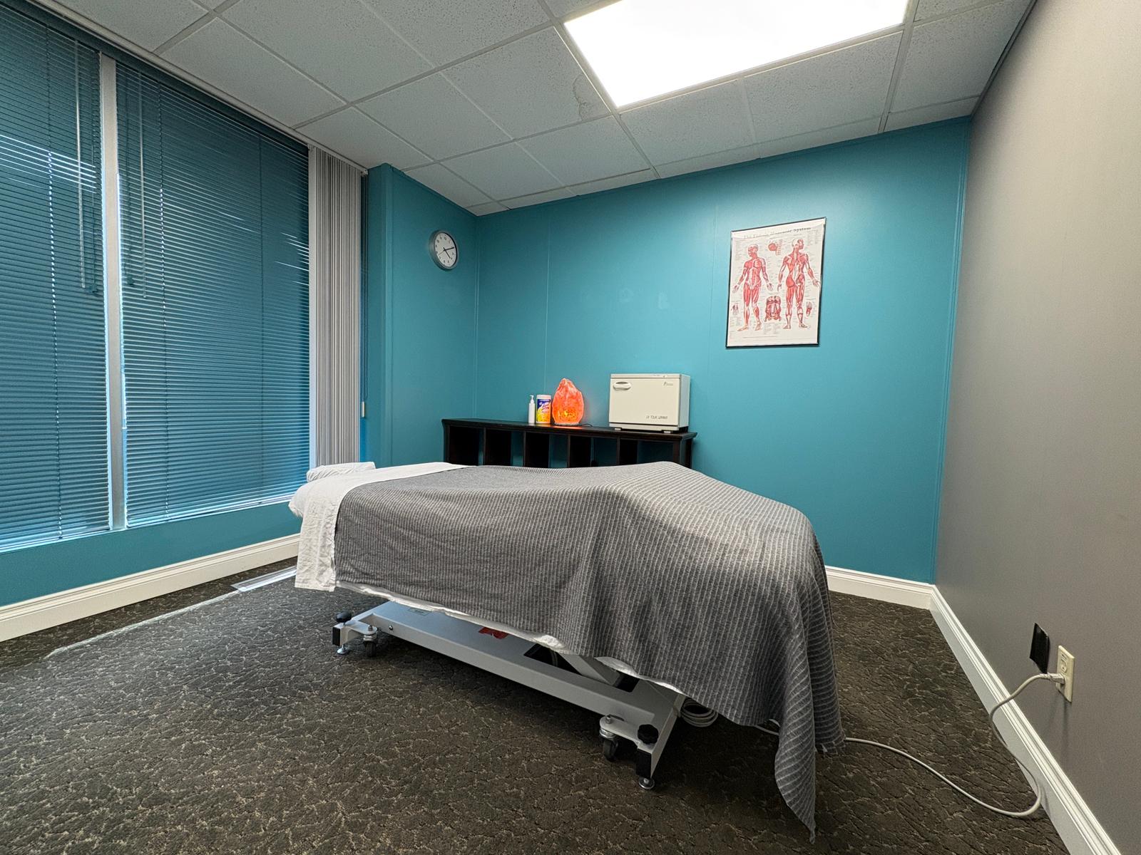 Treatment room at V-Health Rehab Clinic, Calgary NW