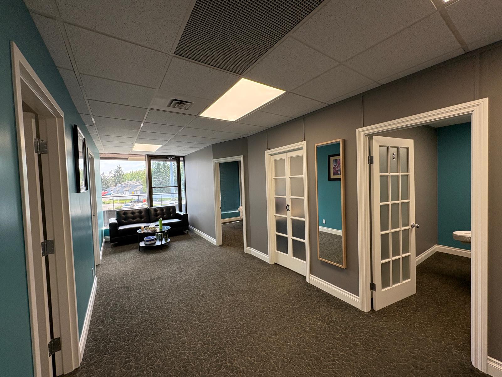 Treatment rooms at V-Health Rehab Clinic, Calgary NW