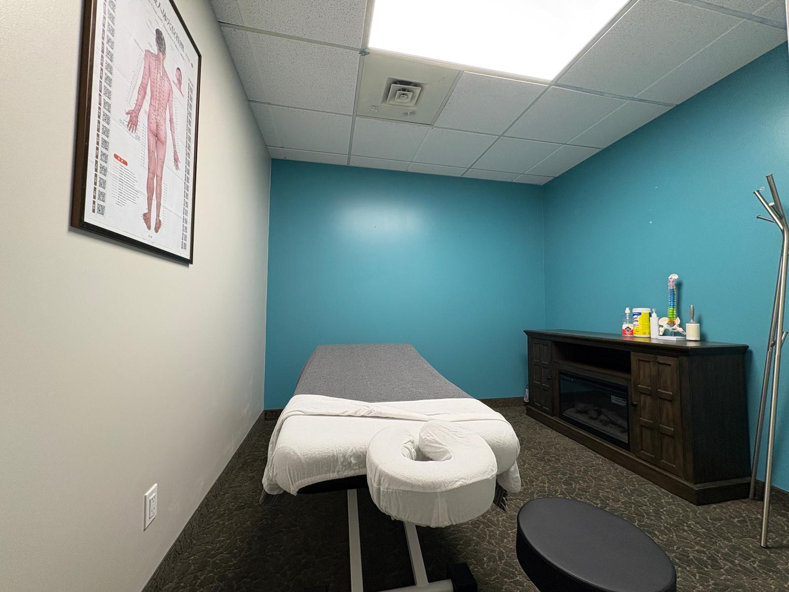 Treatment room at V-Health Rehab Clinic, Calgary NW