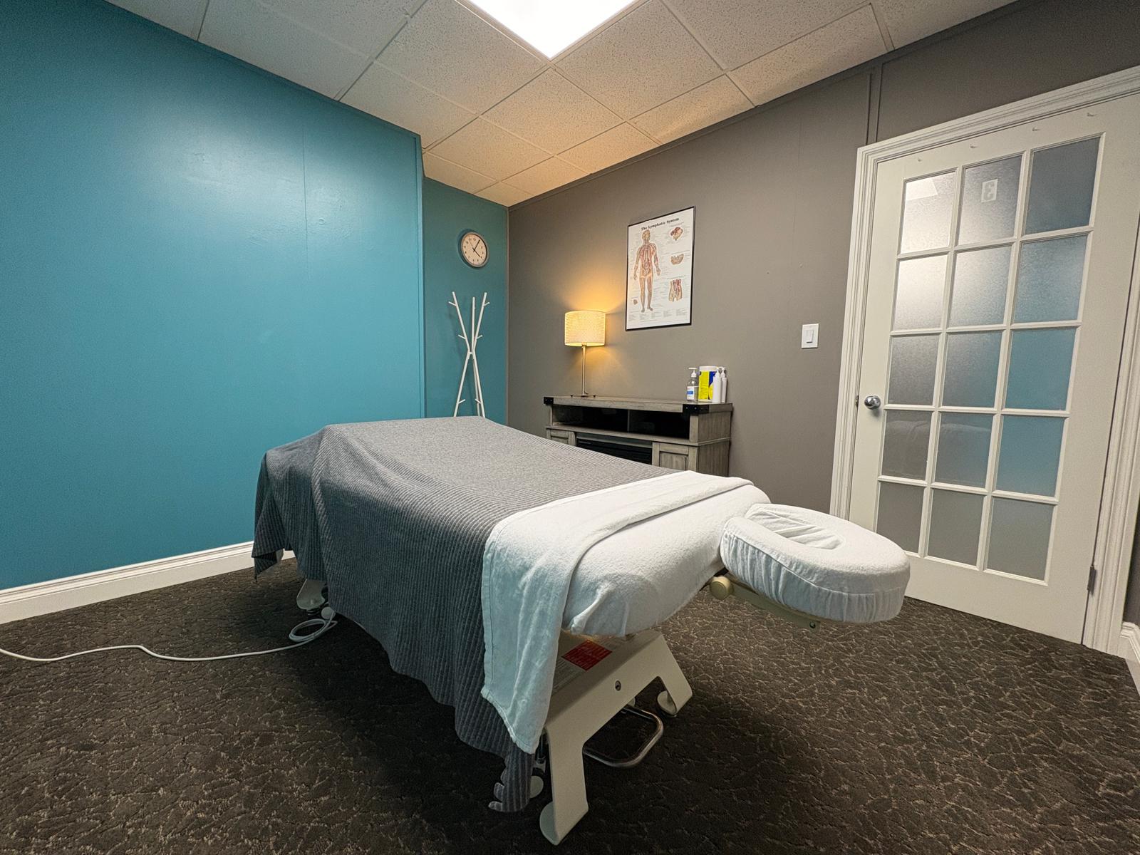 Treatment room at V-Health Rehab Clinic, Calgary NW