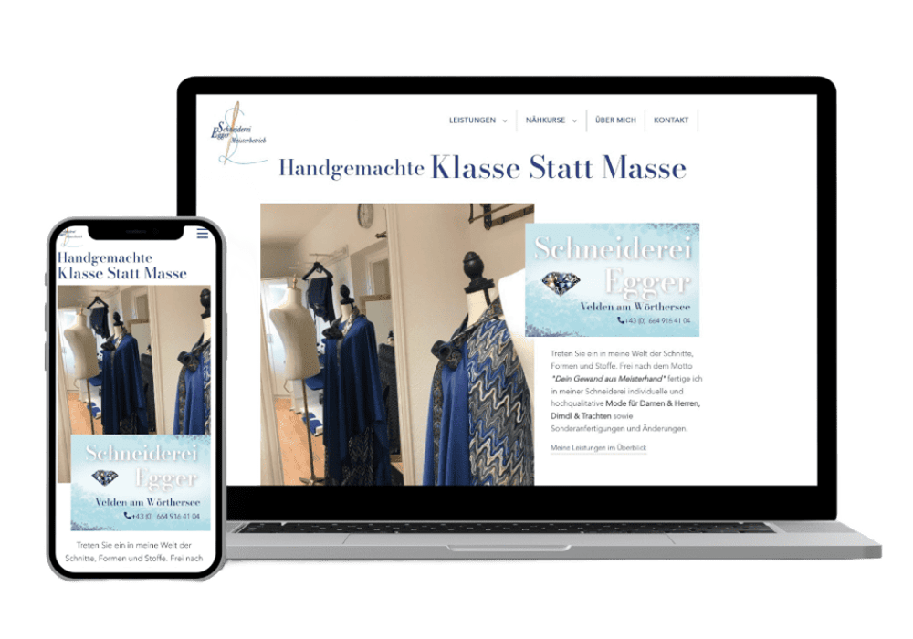 webdesign für schneiderei