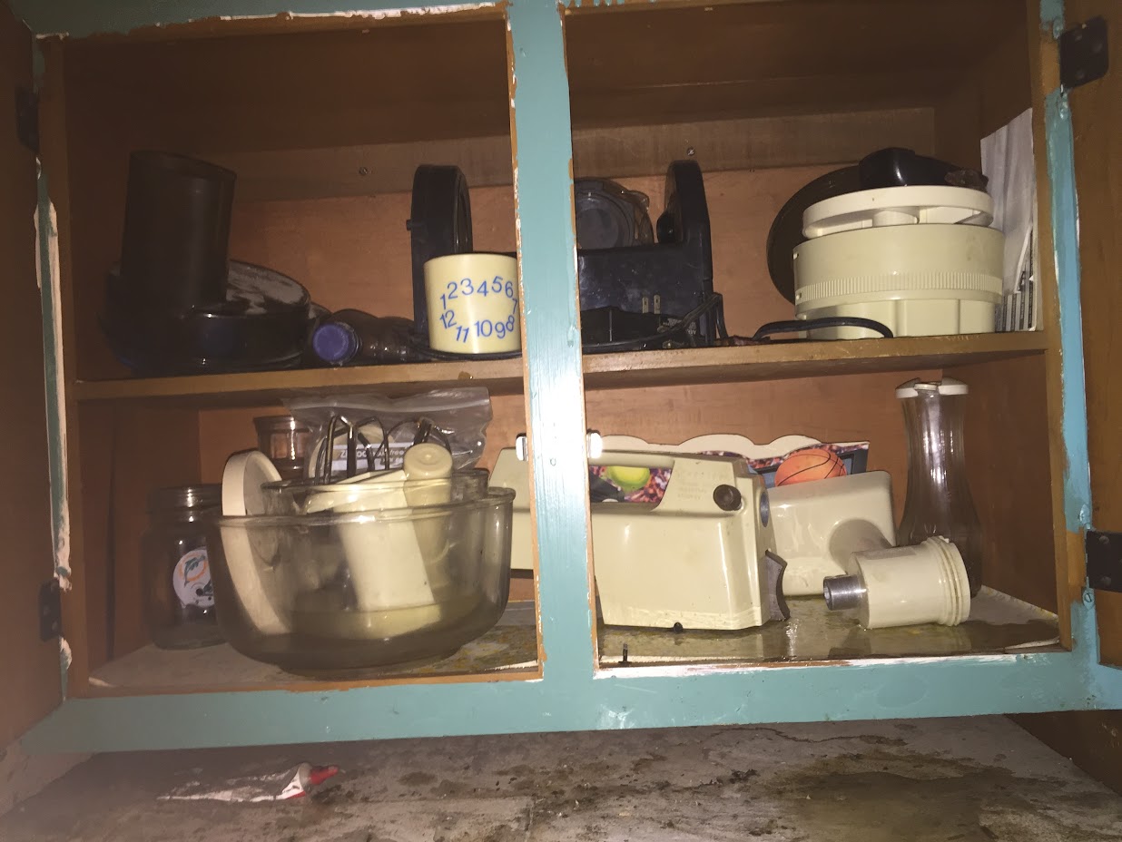 Poo water even in the cabinets