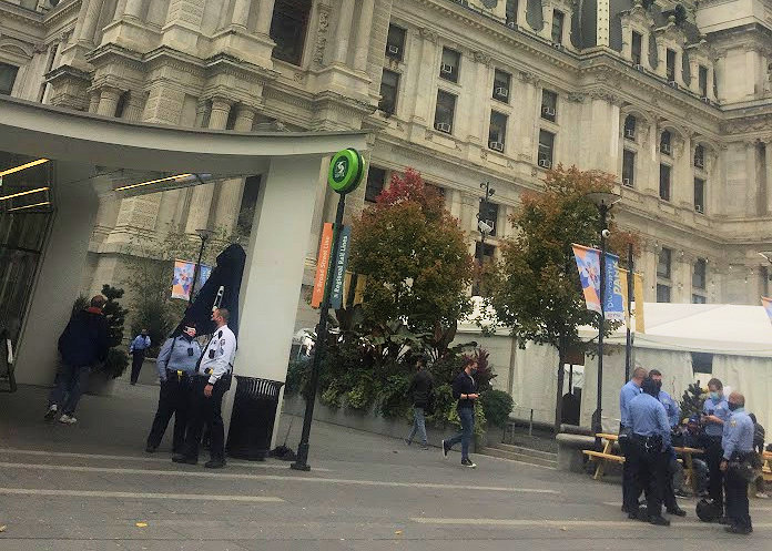 Police were always outside hotel
