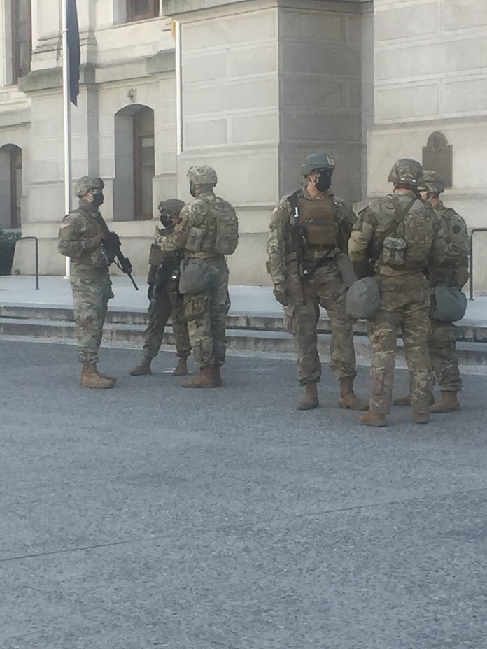 These guys stayed all around our building