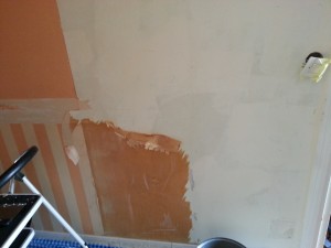 Détapissage en cours