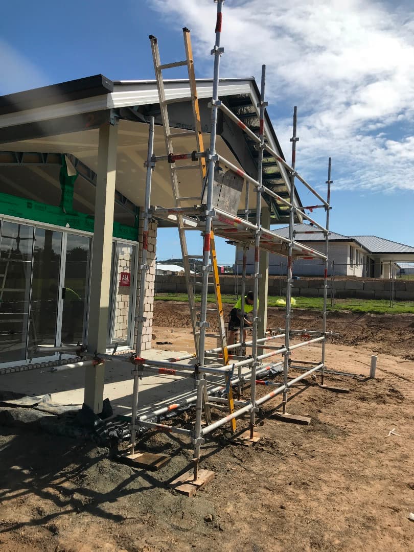 Image of installed aluminium scaffolding