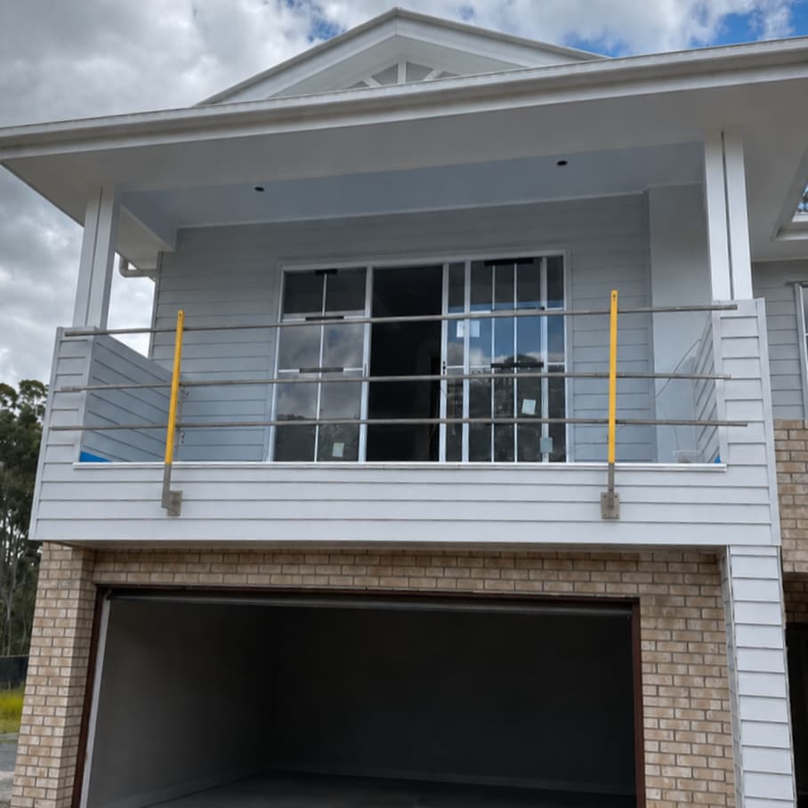 Image of installed balcony fall guard