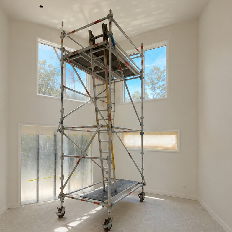 Image of mobile scaffold on job site