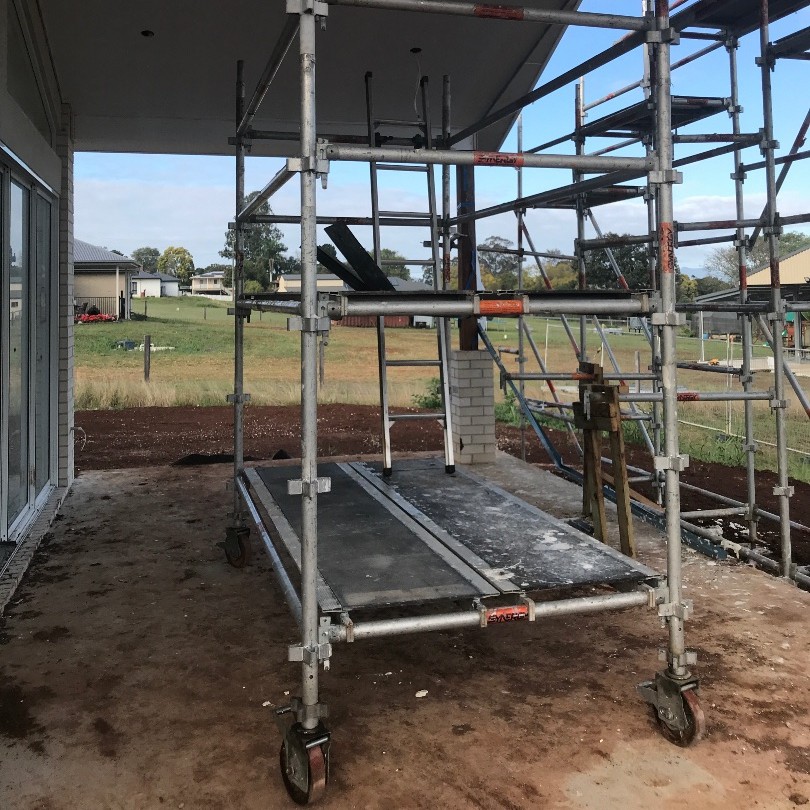 Image of mobile scaffold on job site