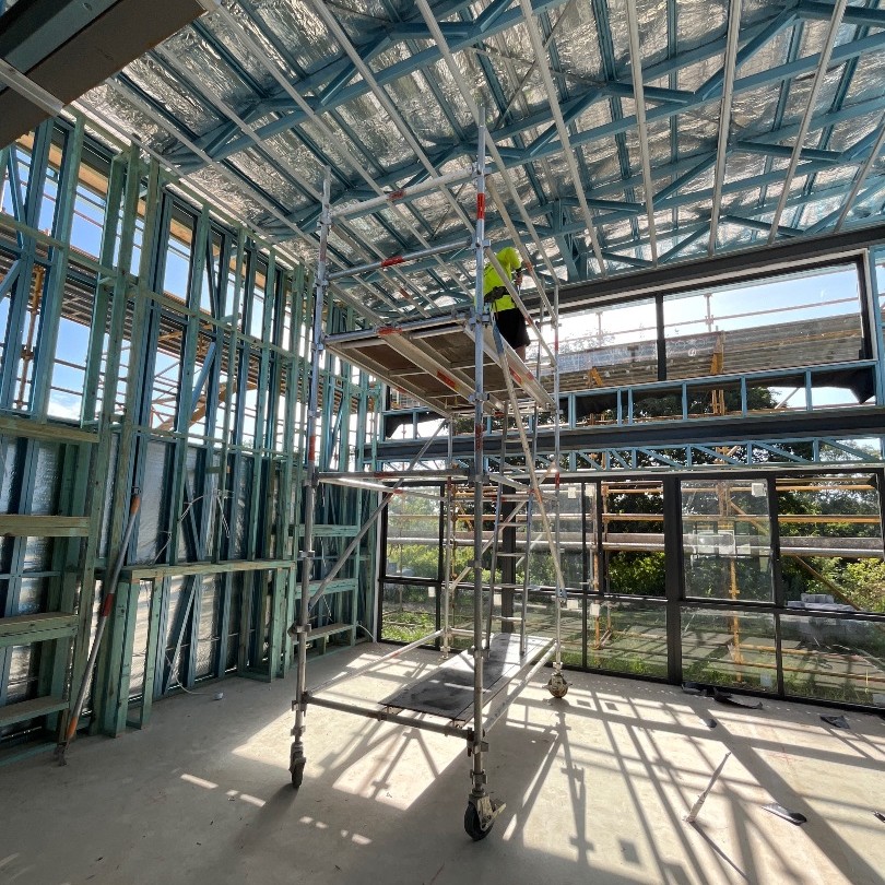 Image of mobile scaffold on job site