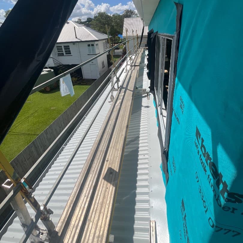 Image of installed on-roof walkway system