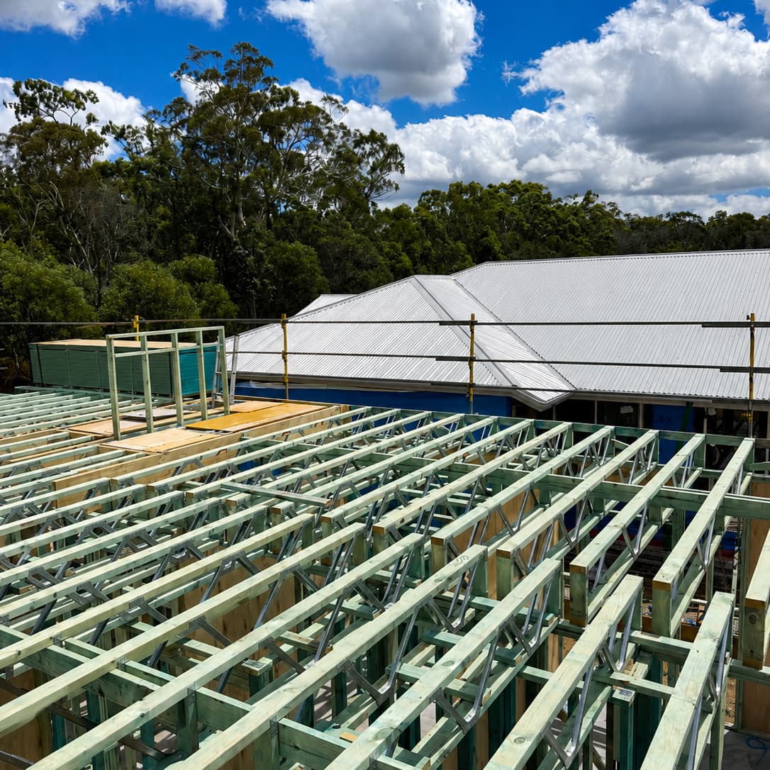 Image of installed perimeter fall guard