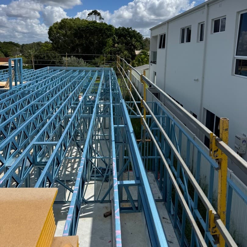 Image of installed perimeter fall guard