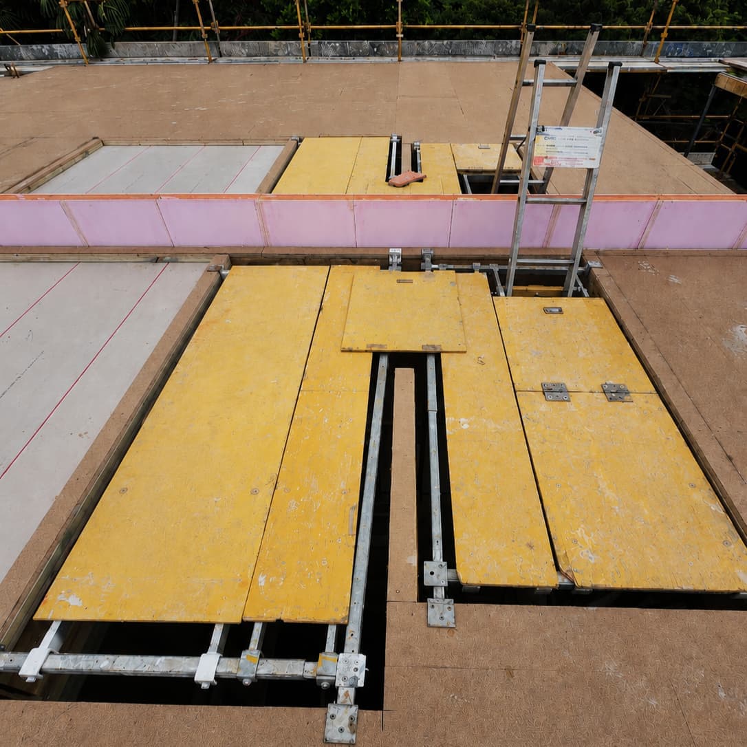 Image of void platform installed on job site