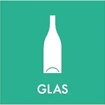 Glas affald