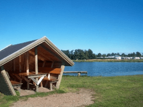 hytte ved fiskesø